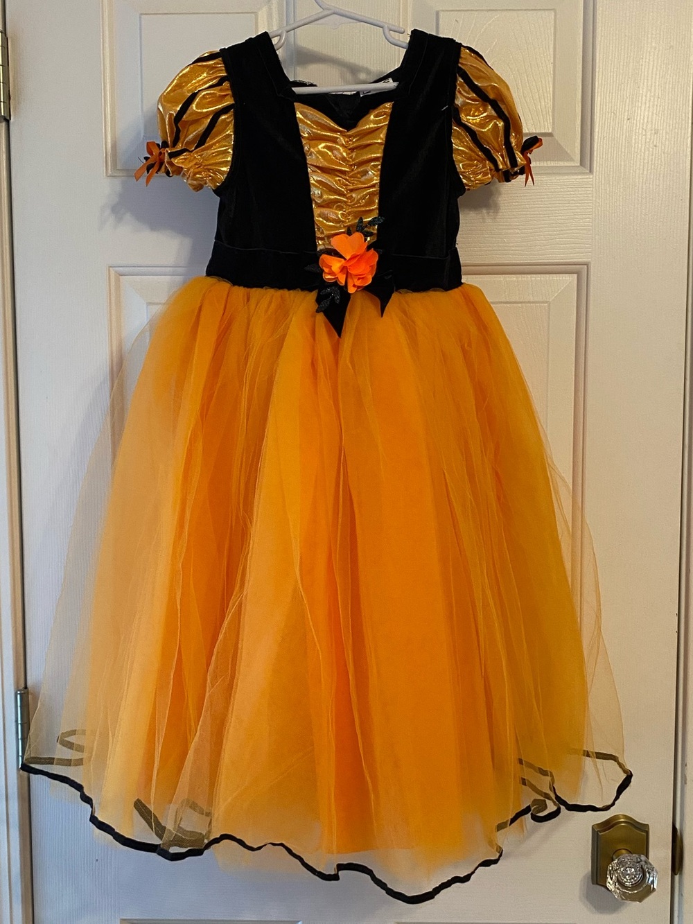 Hyde & Eek boutique orange and black witch costume with hat